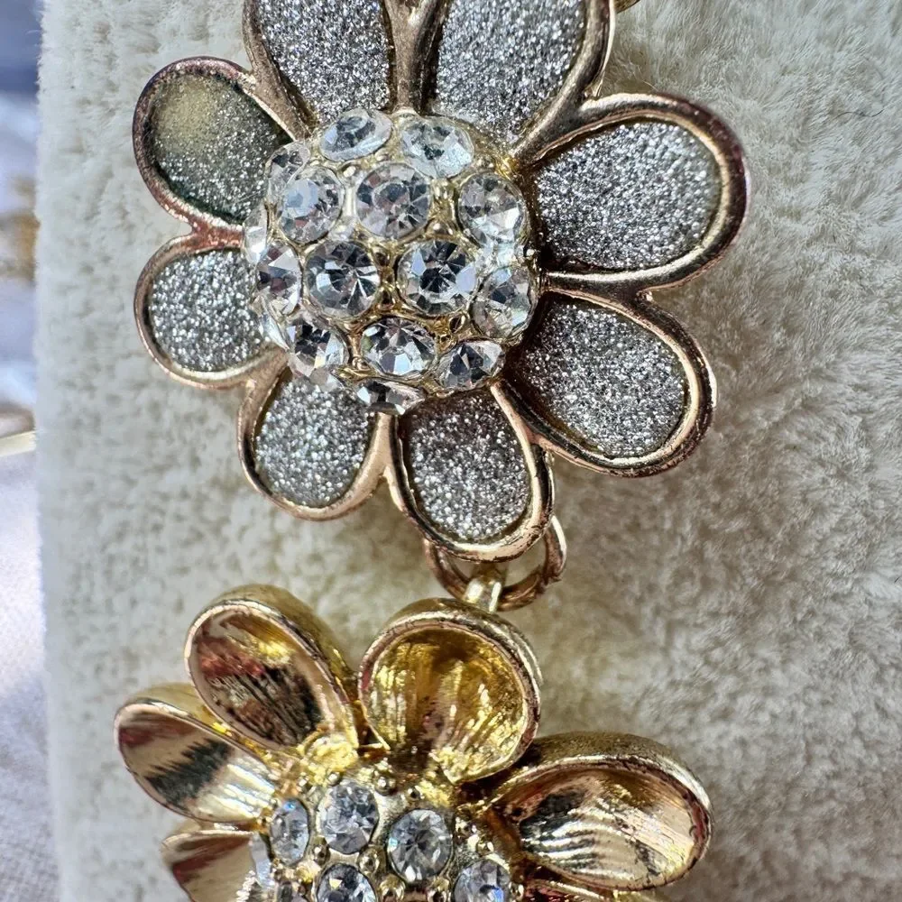 Zara Gold and Silver Floral Gemstone Necklace